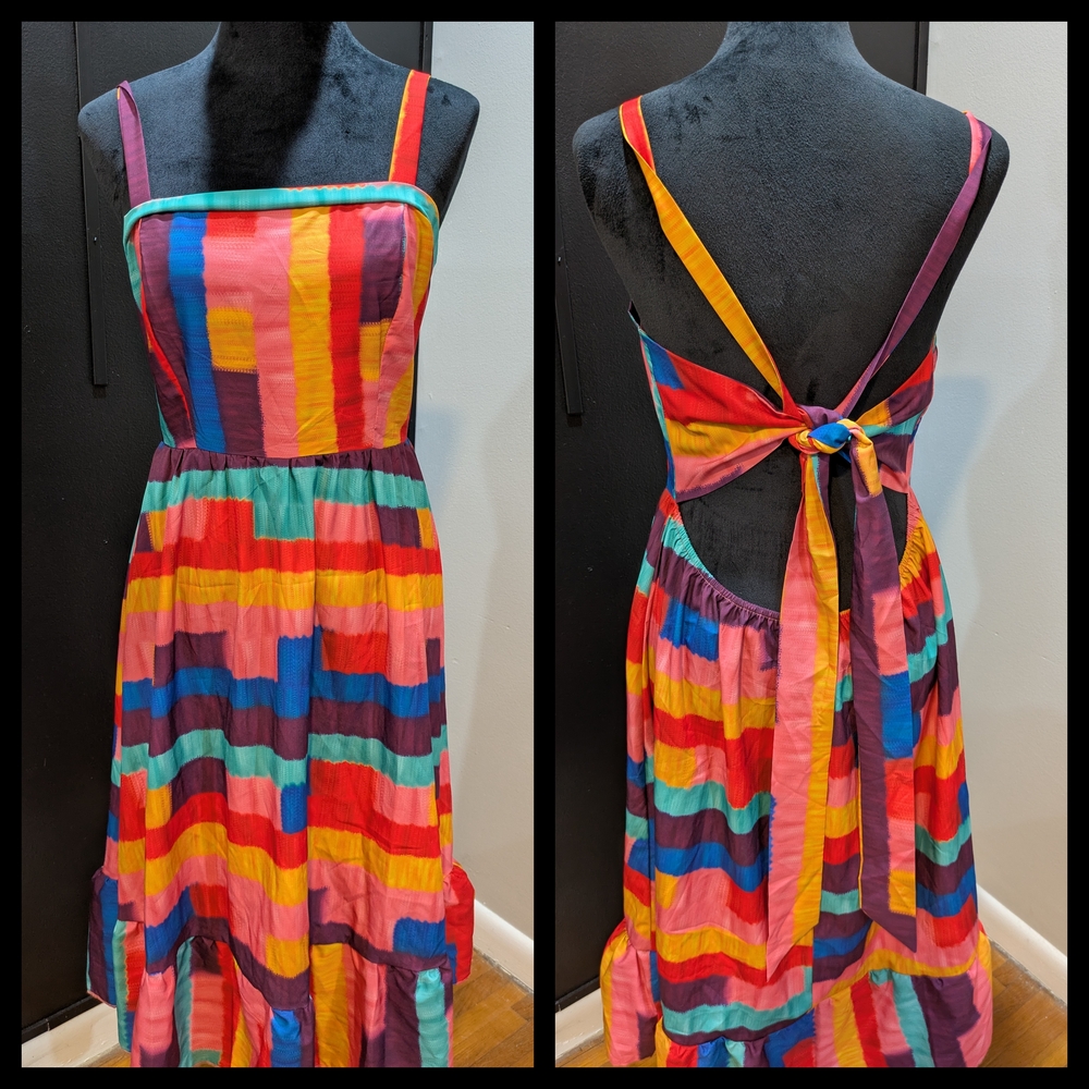 Colorful Striped Women's Dress